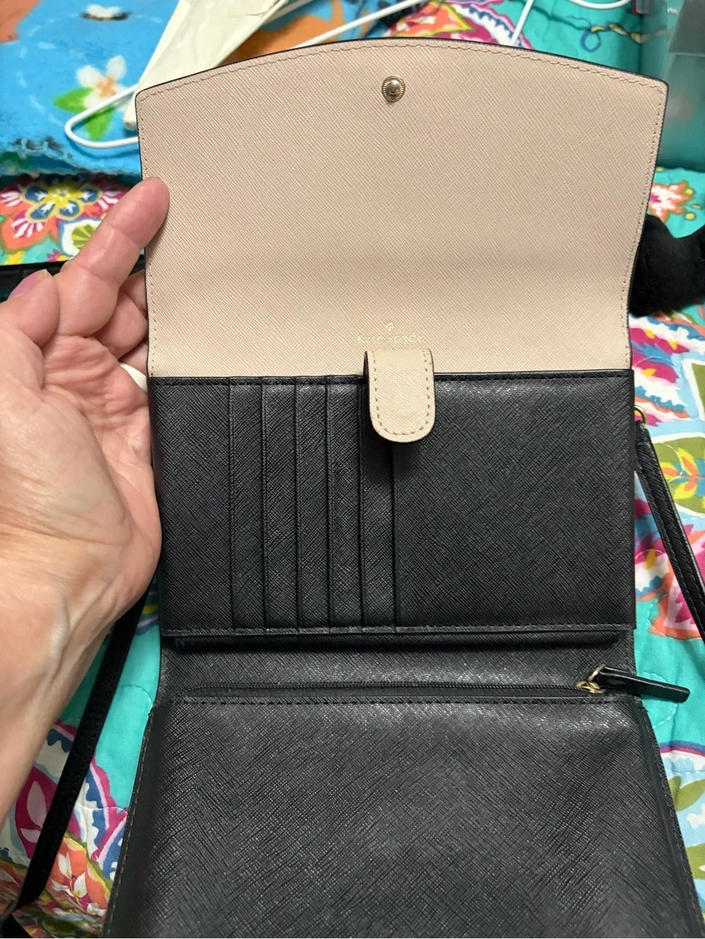 Kate Spade  Laurel Way Winni Black and Cream Two-Tone Leather Crossbody bag